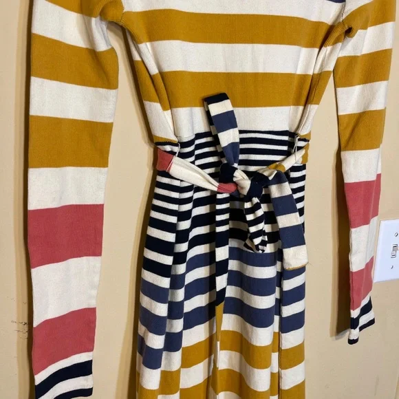 Soft Cotton  Striped Multicolor Long Sleeve Dress - Picture 5 of 10
